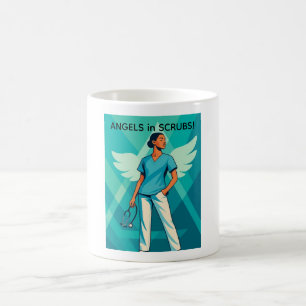 De Café ¡Ángeles en batas! Taza