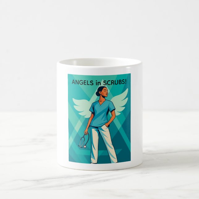 De Café ¡Ángeles en batas! Taza (Centro)
