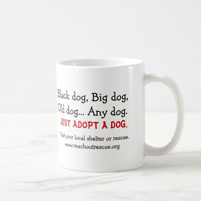 De Café Apenas adopte una taza del perro (el derecho) (Derecha)