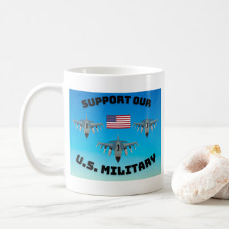 De Café Apoya nuestra taza militar estadounidense