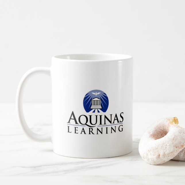 De Café Aquinas que aprende la taza llana (Con donut)