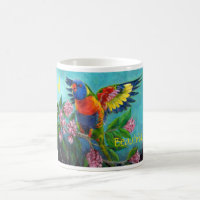 Arco iris Lorri en la taza