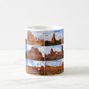 De Café Arcos parque nacional, Utah, taza del collage