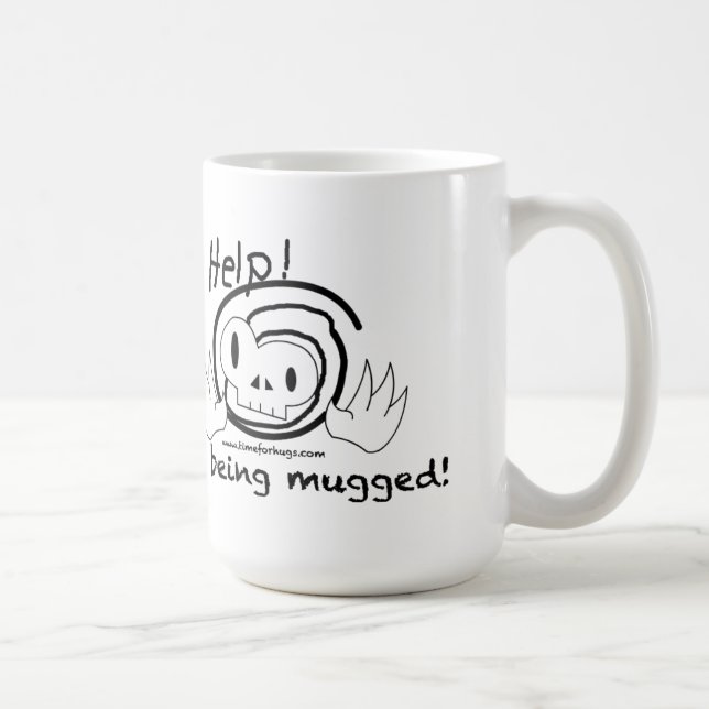 De Café ¡Ayuda me están asaltando! Taza (Derecha)