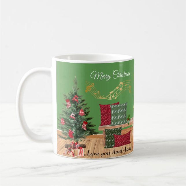 De Café Banco Acogedor Taza Feliz Navidad (Izquierda)
