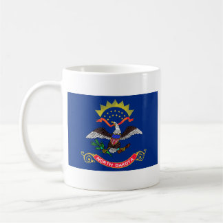 De Café Bandera dakotense del norte + Taza del mapa