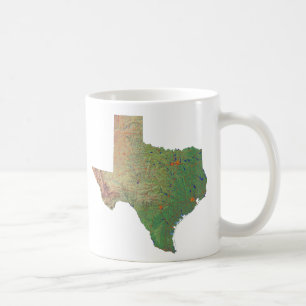 De Café Bandera del Texan + Taza del mapa