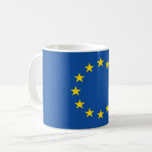 Bandera europea abstracta, taza polivinílica del