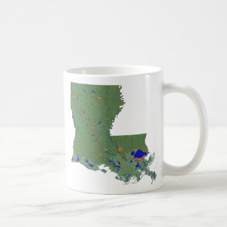 De Café Bandera Louisianan + Taza del mapa