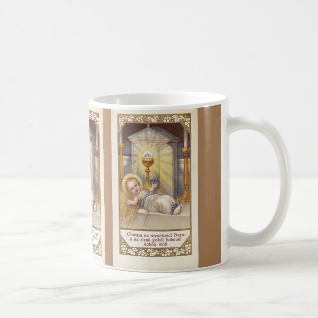 De Café Bebé polaco Jesús en taza del pesebre (Derecha)