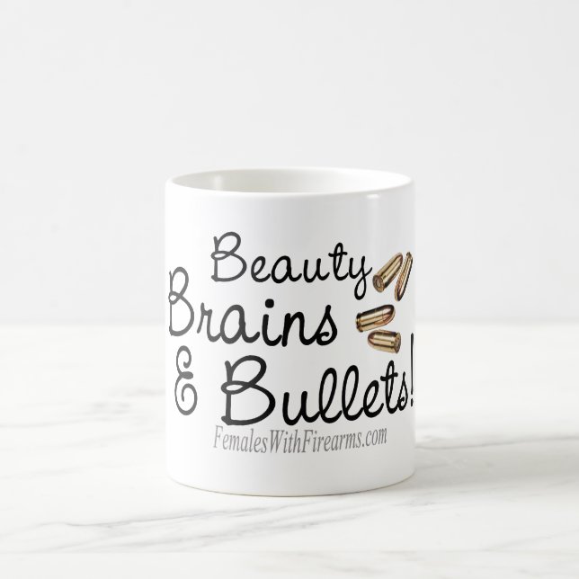 De Café ¡Belleza, cerebros, y balas! Taza (Centro)