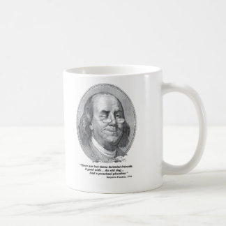 De Café Benjamin Franklin que sondea la taza
