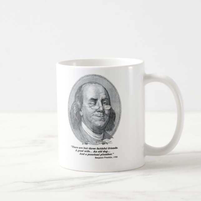 De Café Benjamin Franklin que sondea la taza (Derecha)