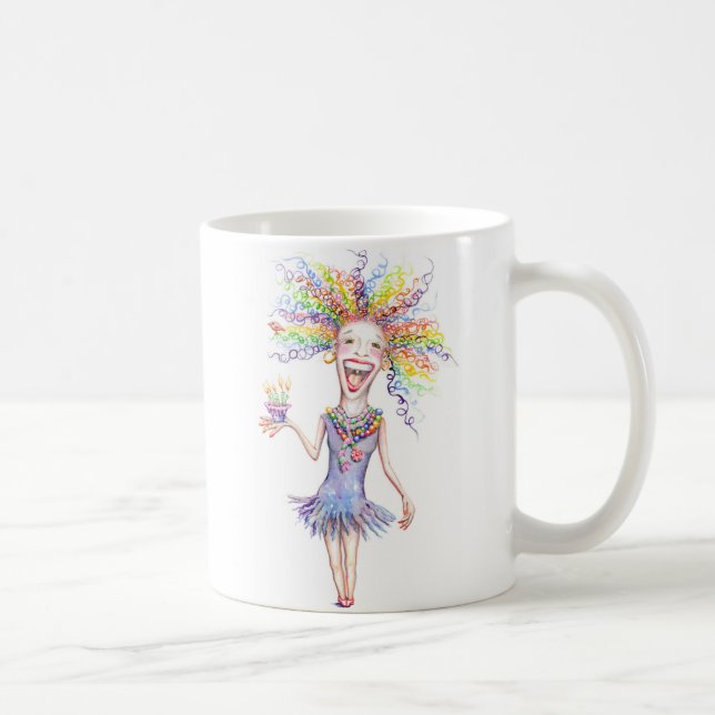 De Café Bertha la taza amplia del cumpleaños (Derecha)