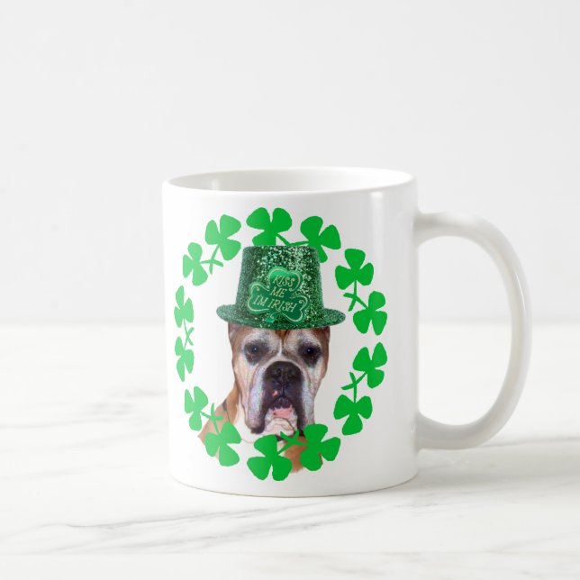 De Café Béseme que soy taza irlandesa del perro del (Derecha)