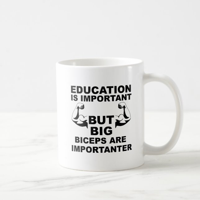 De Café Bíceps Grandes Taza Divertida Importante (Derecha)