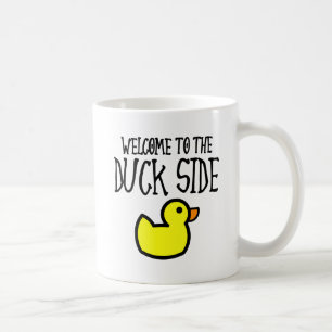De Café Bienvenido a la divertida taza del lado del pato