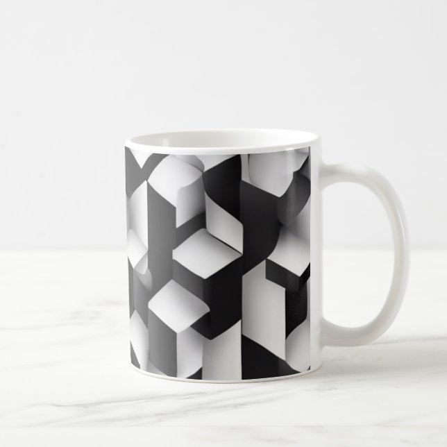 De Café Bliss Geométrico - Taza Texturizada 3D (Derecha)