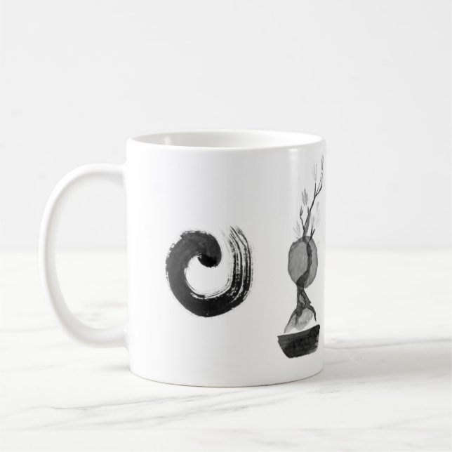 De Café Bonsai con Enso, tetera y taza (Izquierda)