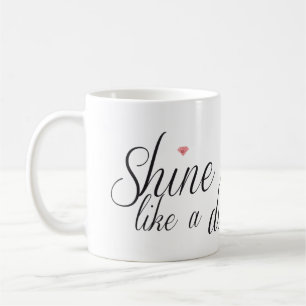 De Café Brillo brillante como una taza del diamante