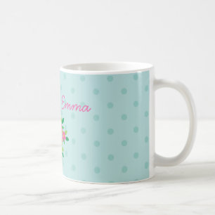 De Café Búho rosado en una taza personalizada rama