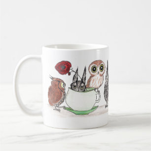 De Café Búhos en el Teatime - taza