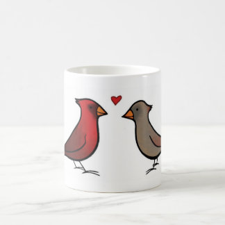 De Café Cardenales en taza del amor
