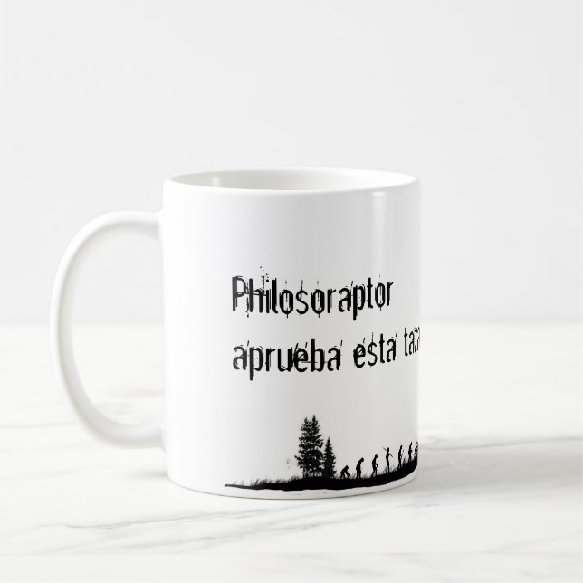 De Café Certified Philosoraptor Taza (Izquierda)