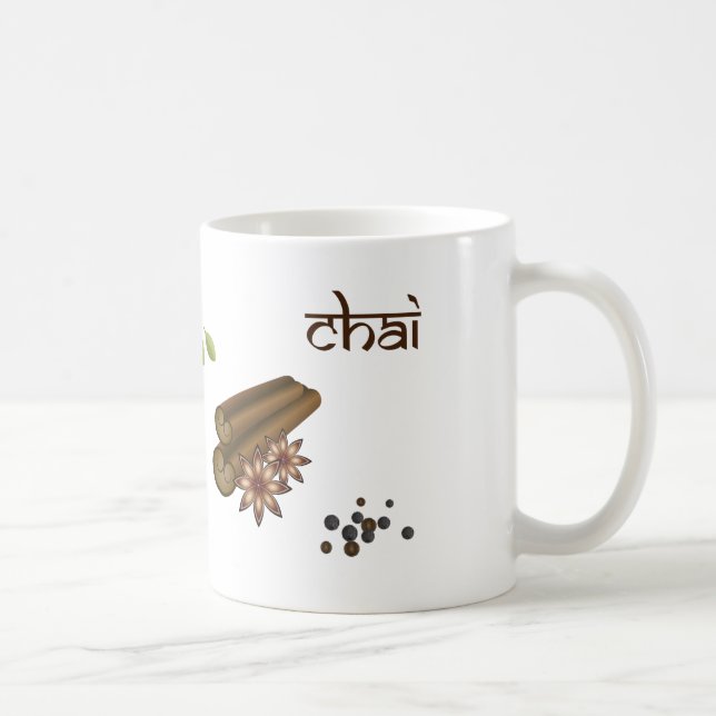 De Café Chai condimenta la taza (Derecha)