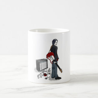 De Café chico con guitarra taza
