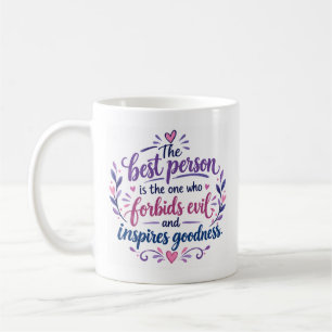 De Café Cita Motivacional Inspiradora Taza Morado Turquesa