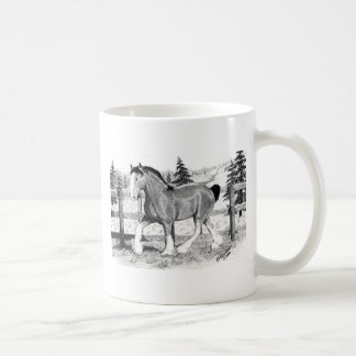 De Café Clyesdale en taza del campo