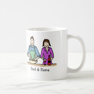 De Café Cocinando los pares - taza personalizada del