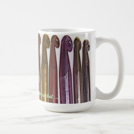 De Café Coloree mi mundo con la taza del ganchillo