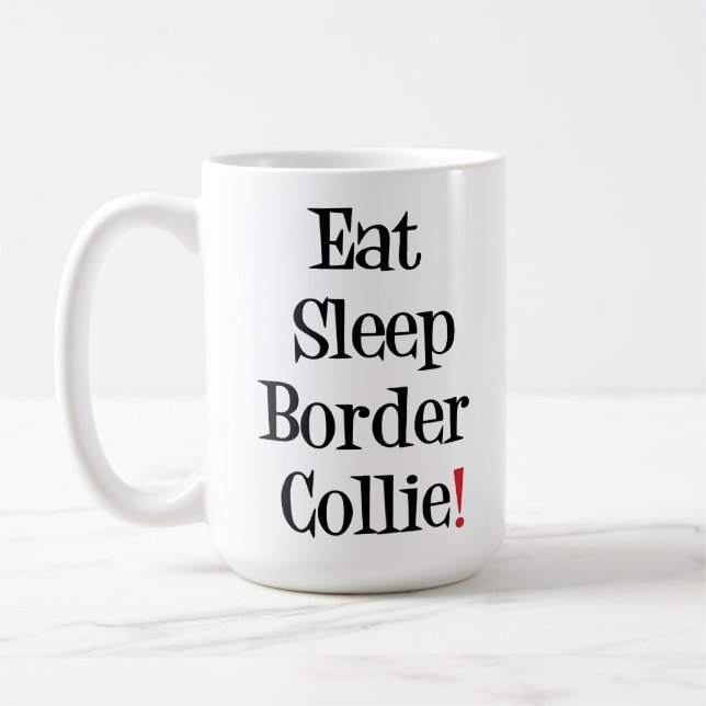 De Café Coma la taza del border collie del sueño (Izquierda)