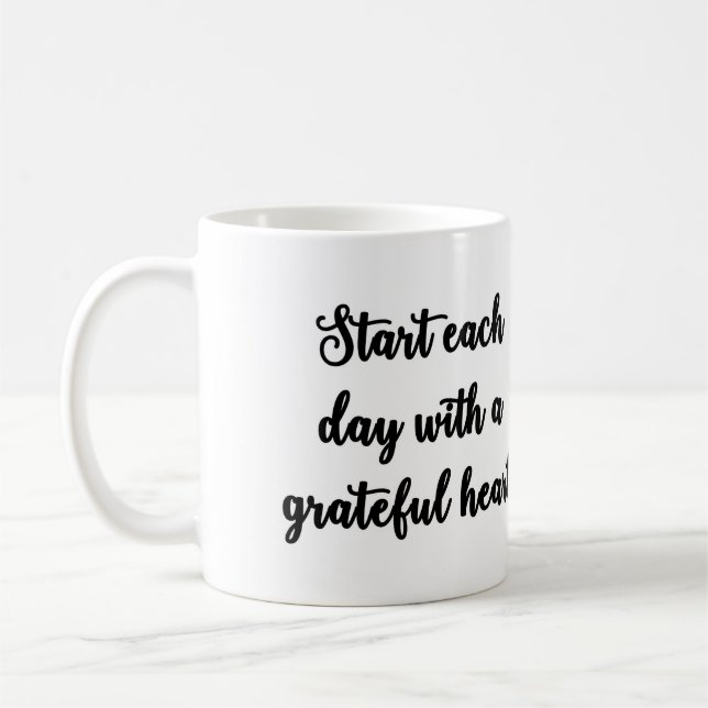 De Café Comience cada día con una taza agradecida del (Izquierda)