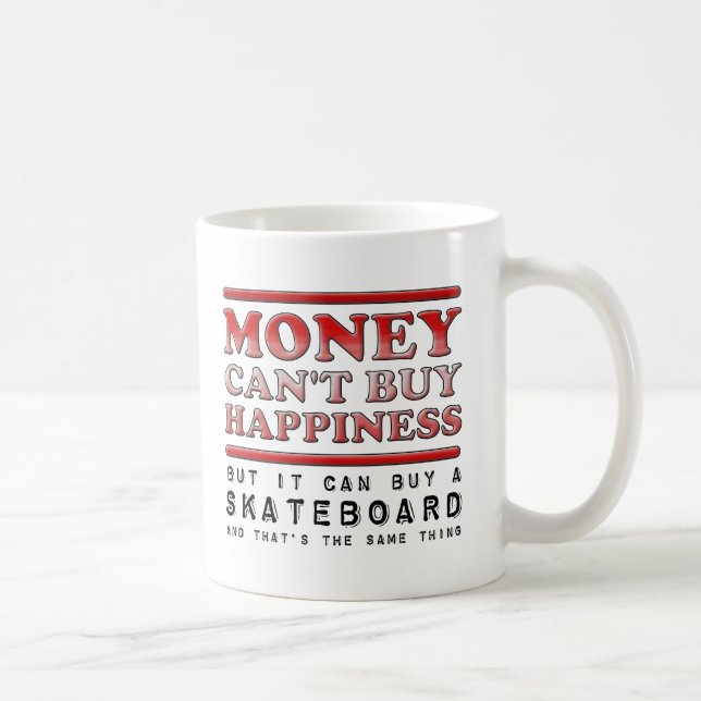 De Café Comprar Felicidad Skateboard Taza Divertida (Derecha)
