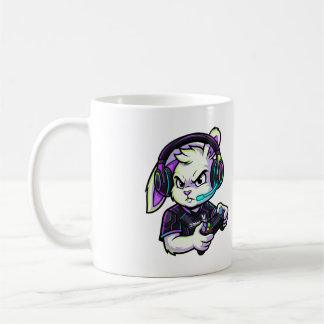 De Café Conejo Gamer Adorable con Auriculares - Taza Genia
