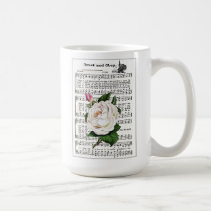 De Café Confíe en y obedezca la taza blanca clásica