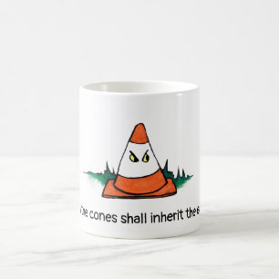 De Café conos, divertidos, cono del tráfico, taza