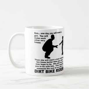 De Café Consejos Paternales Moto Cross Dirt Bike Taza Dive
