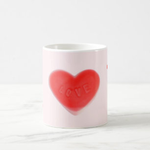 De Café Corazón dulce Rosa 'Te amo' taza