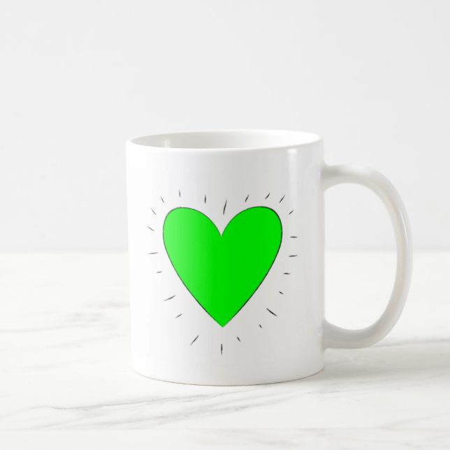 De Café Corazón verde - taza (Derecha)