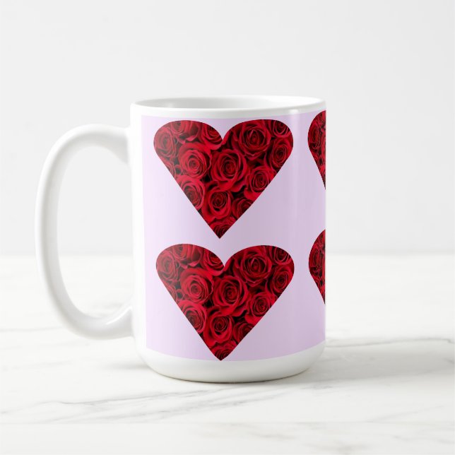 De Café Corazones Rosas en la taza rosa (Izquierda)