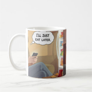 De Café Couch Potato & Snacks – Taza divertida y identific