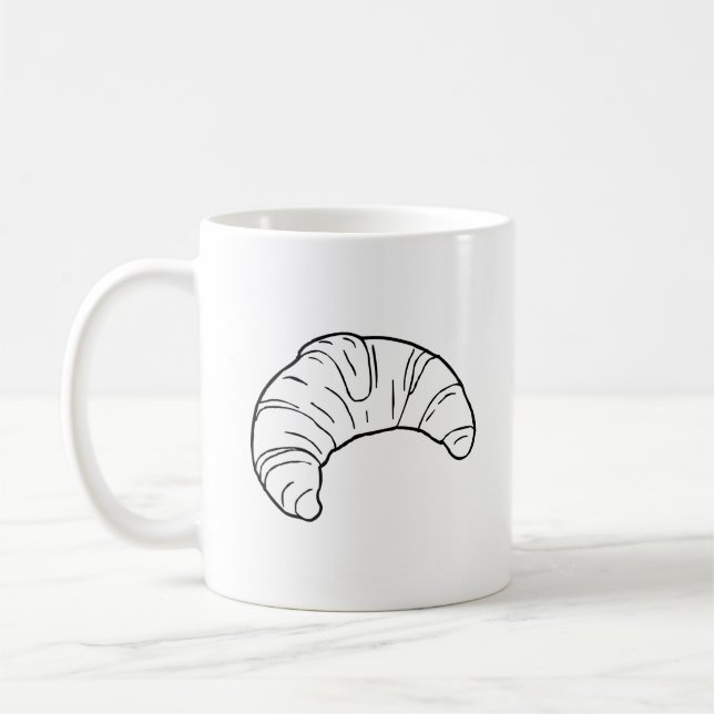 De Café Croissant - Taza Clásica (Izquierda)