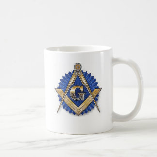 De Café Cuadrado del Freemason y taza del compás