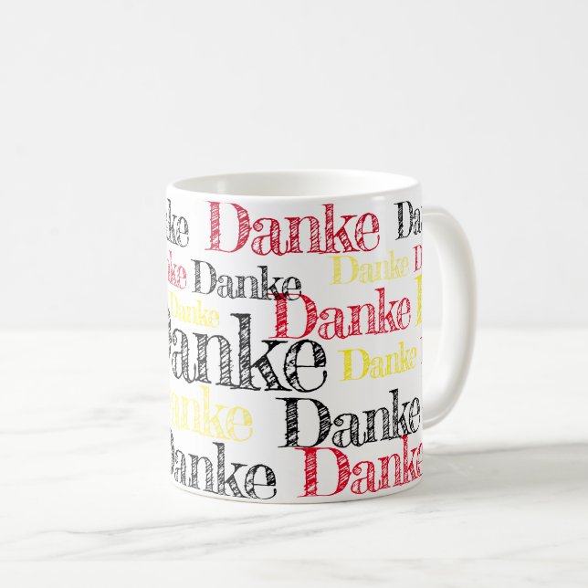 De Café Danke German gracias taza (Anverso derecho)