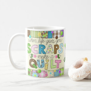 De Café "De los pedazos taza personalizada del edredón"