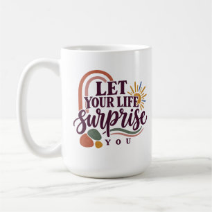 De Café Deja que tu vida te sorprenda Taza moderna boho